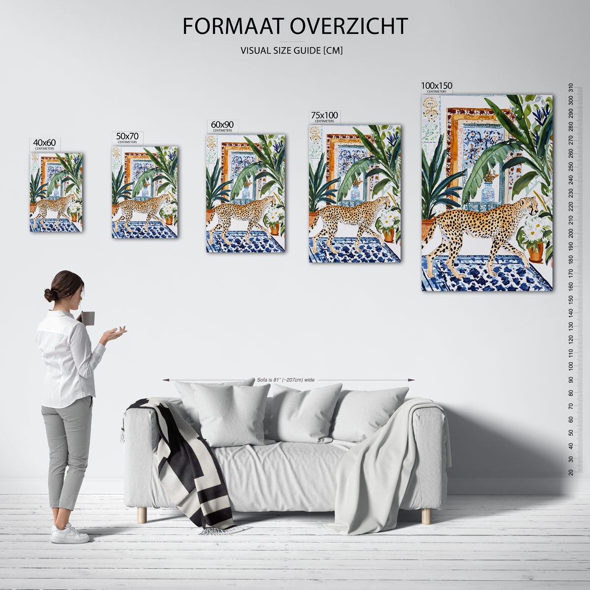 Exotische dierenwereld – staand wanddecoratie kunstwerk