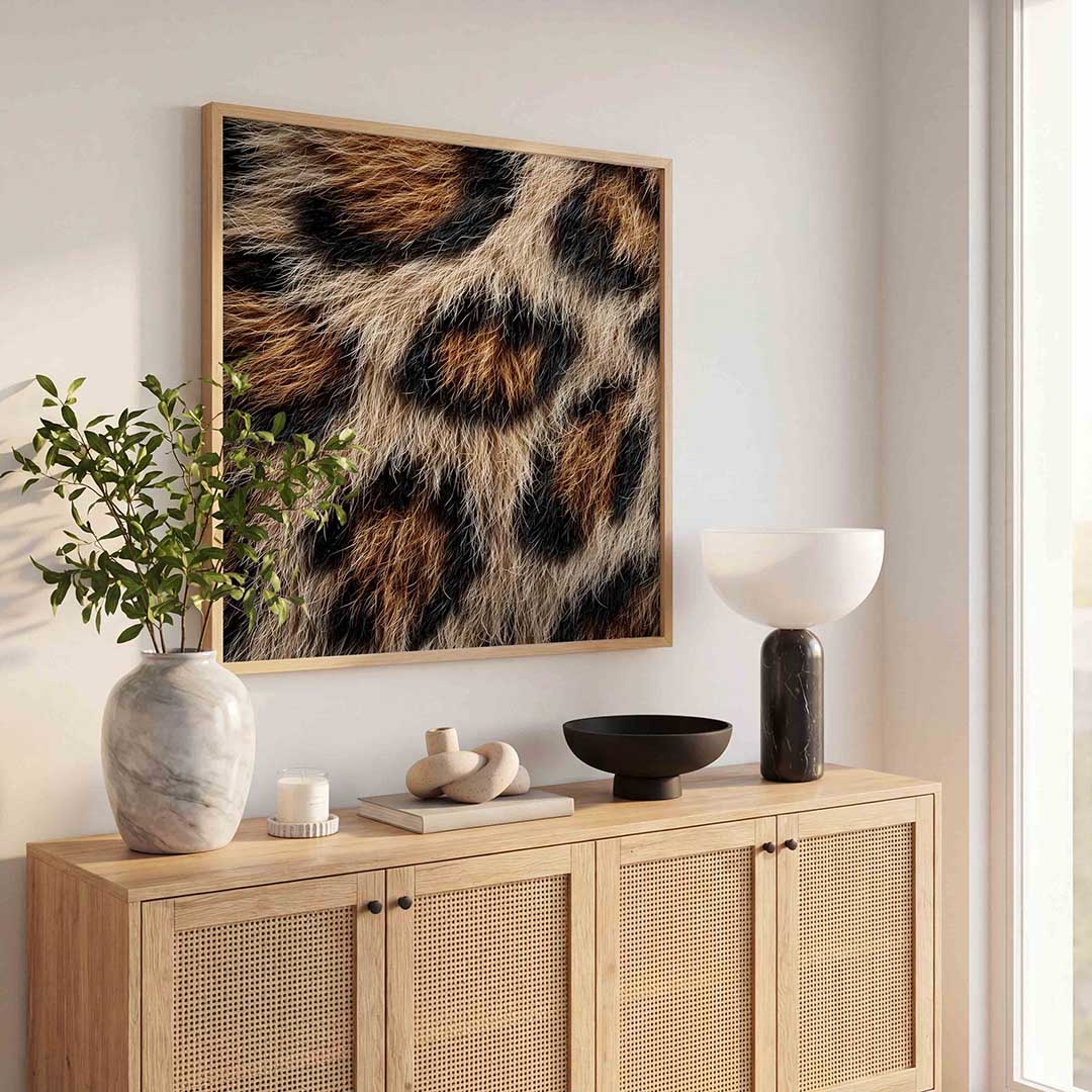 Luipaardvacht patroon – tropische wandkunst als vierkante poster