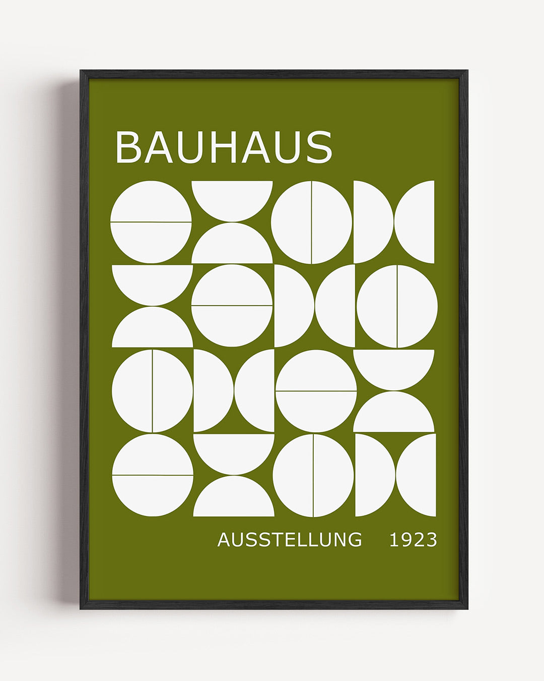 Vormritme en kleur – staande Bauhaus poster als wanddecoratie