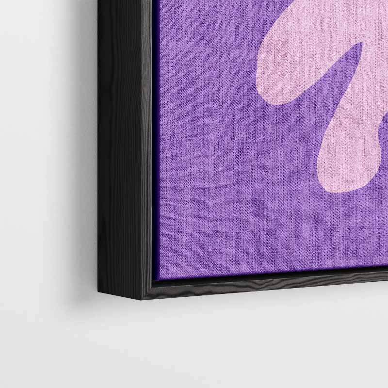 Vrolijke Vormen in Paars en Roze – dibond wanddecoratie in staand formaat