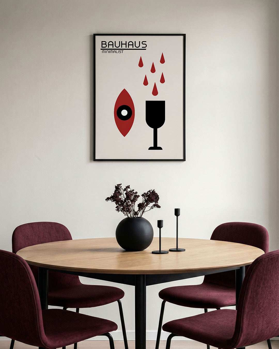 Vormen en vlaken – staande Bauhaus poster voor aan de muur