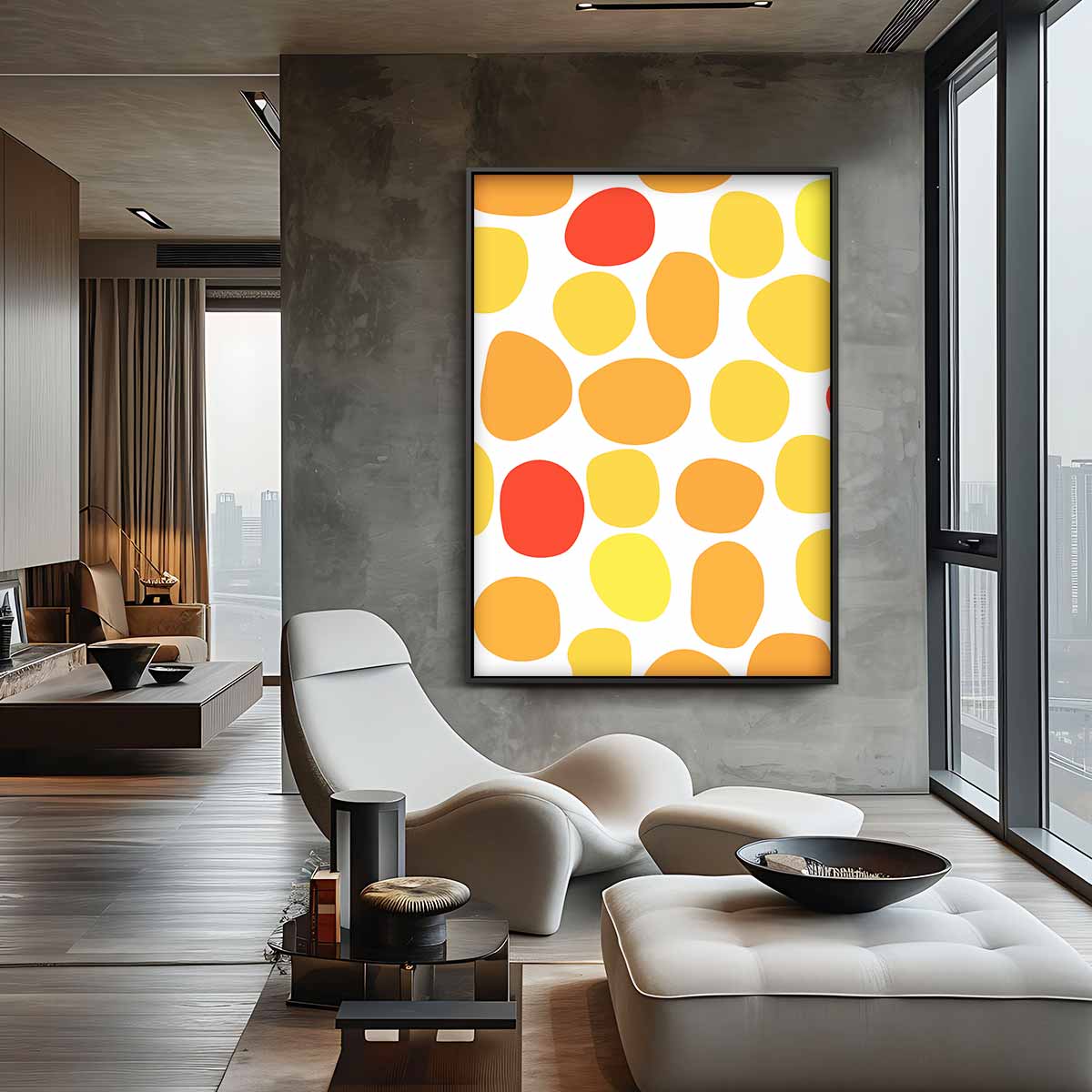 Vrolijke Kleurenmix Wanddecoratie – canvas wanddecoratie in portret formaat