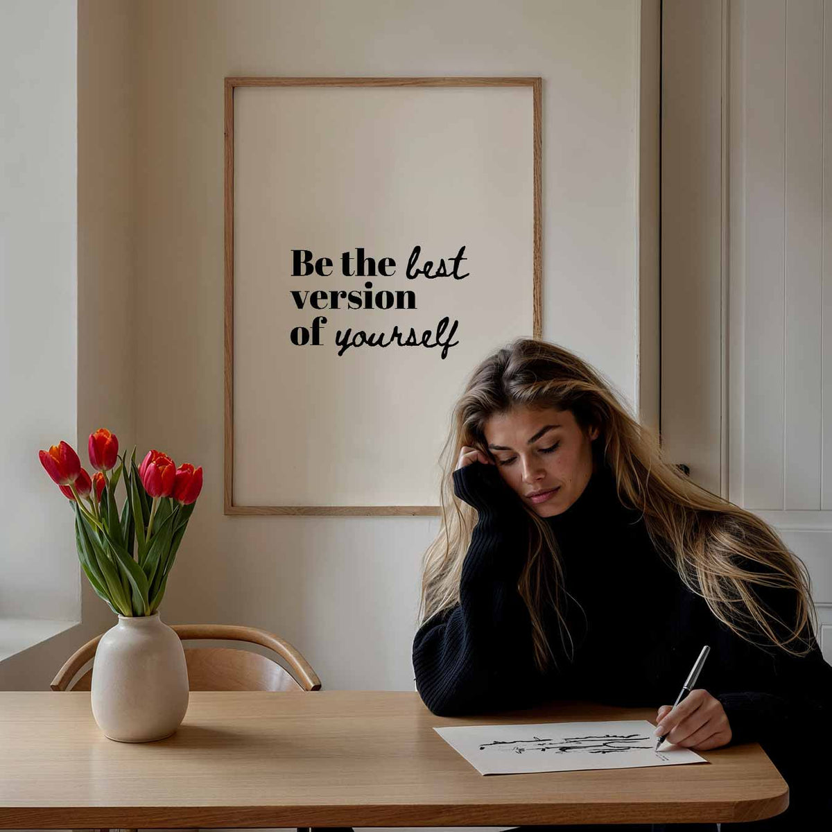 Motiverende Quote – mindful portret poster, afbeelding 7