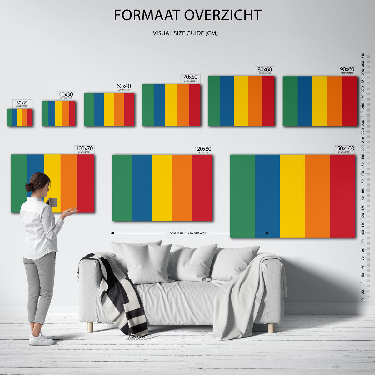 Kleurvlakken ritme – Bauhaus poster als geometrische wanddecoratie