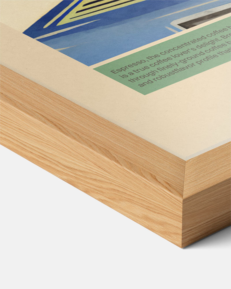 Espresso Coffee Guide – staande keuken wanddecoratie van WallArtistic