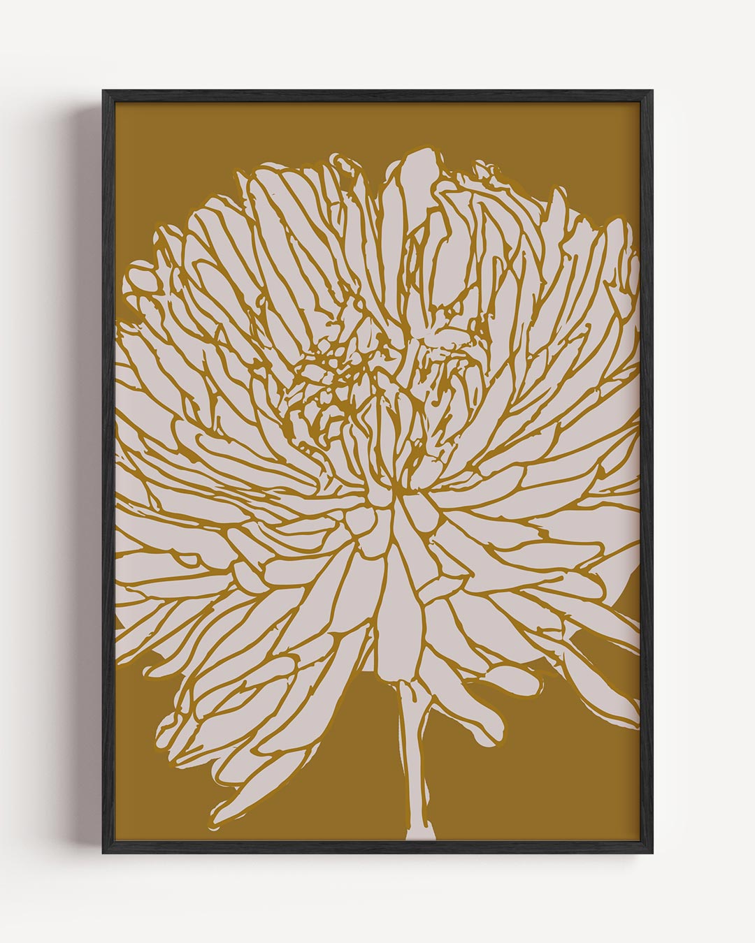 Retro Bloemenpracht – bloemen portret poster als wanddecoratie