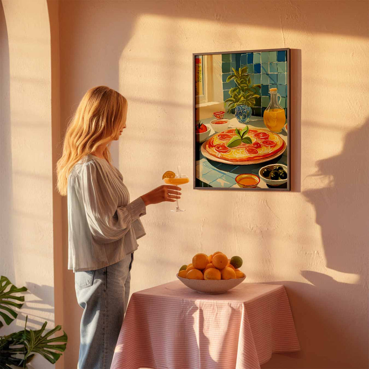 Mediterrane Keuken – keuken poster als sfeervolle staande wanddecoratie