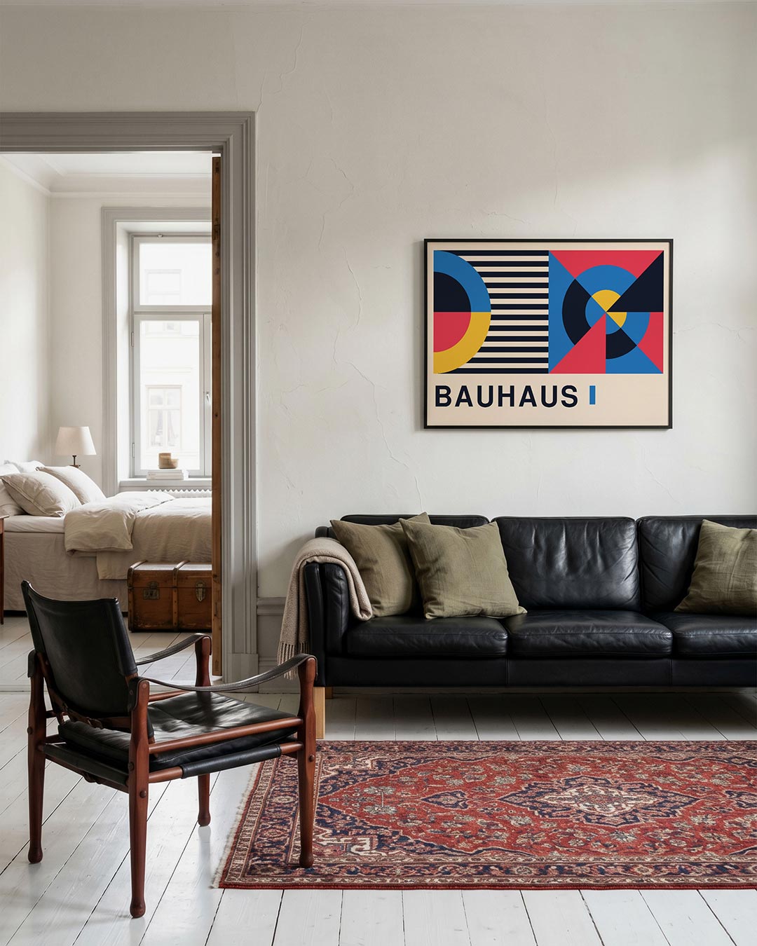 Vorm en kleur – geometrische Bauhaus poster in liggend formaat