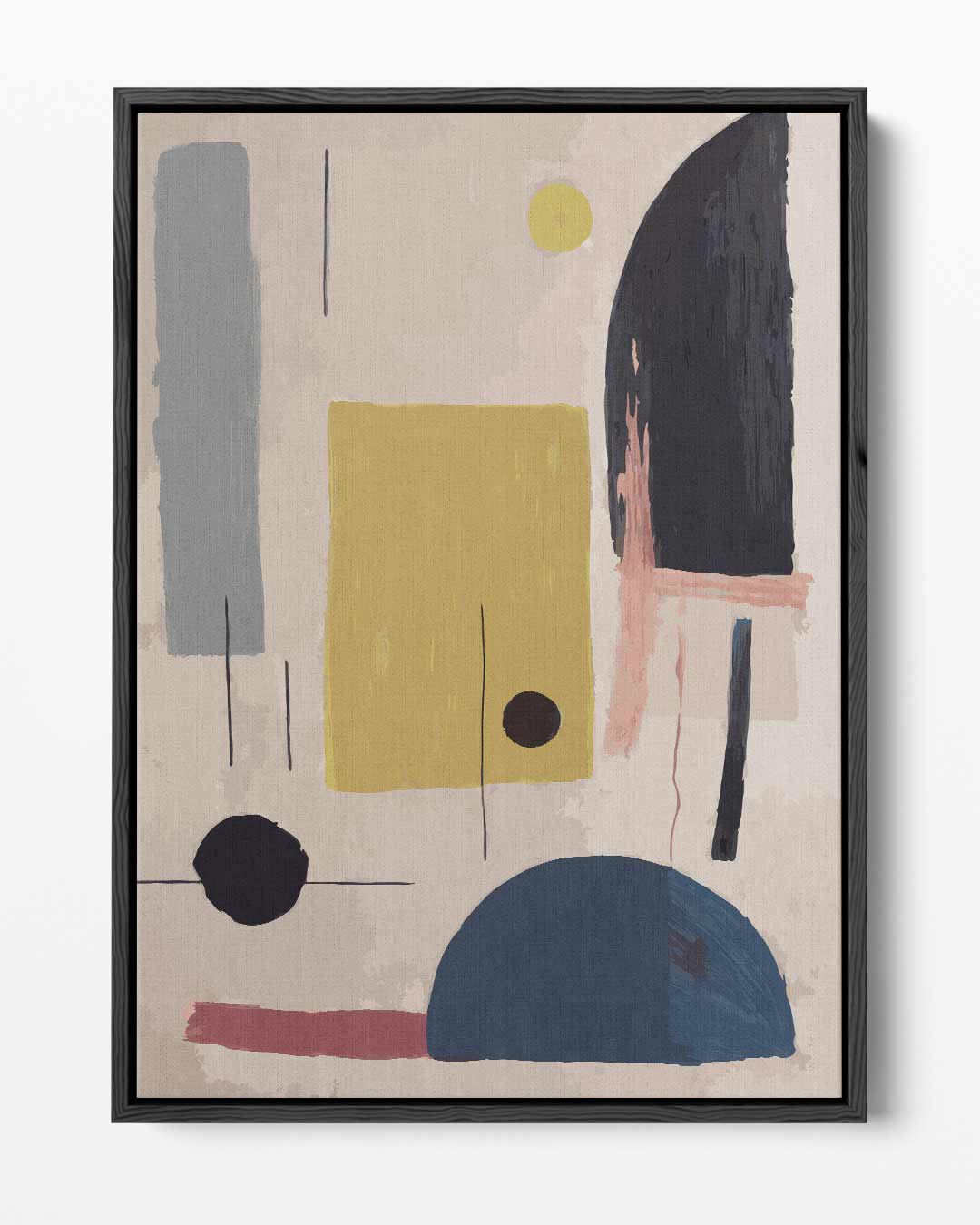 Kleurrijke Abstracte Compositie – portret kunstwerk als wanddecoratie