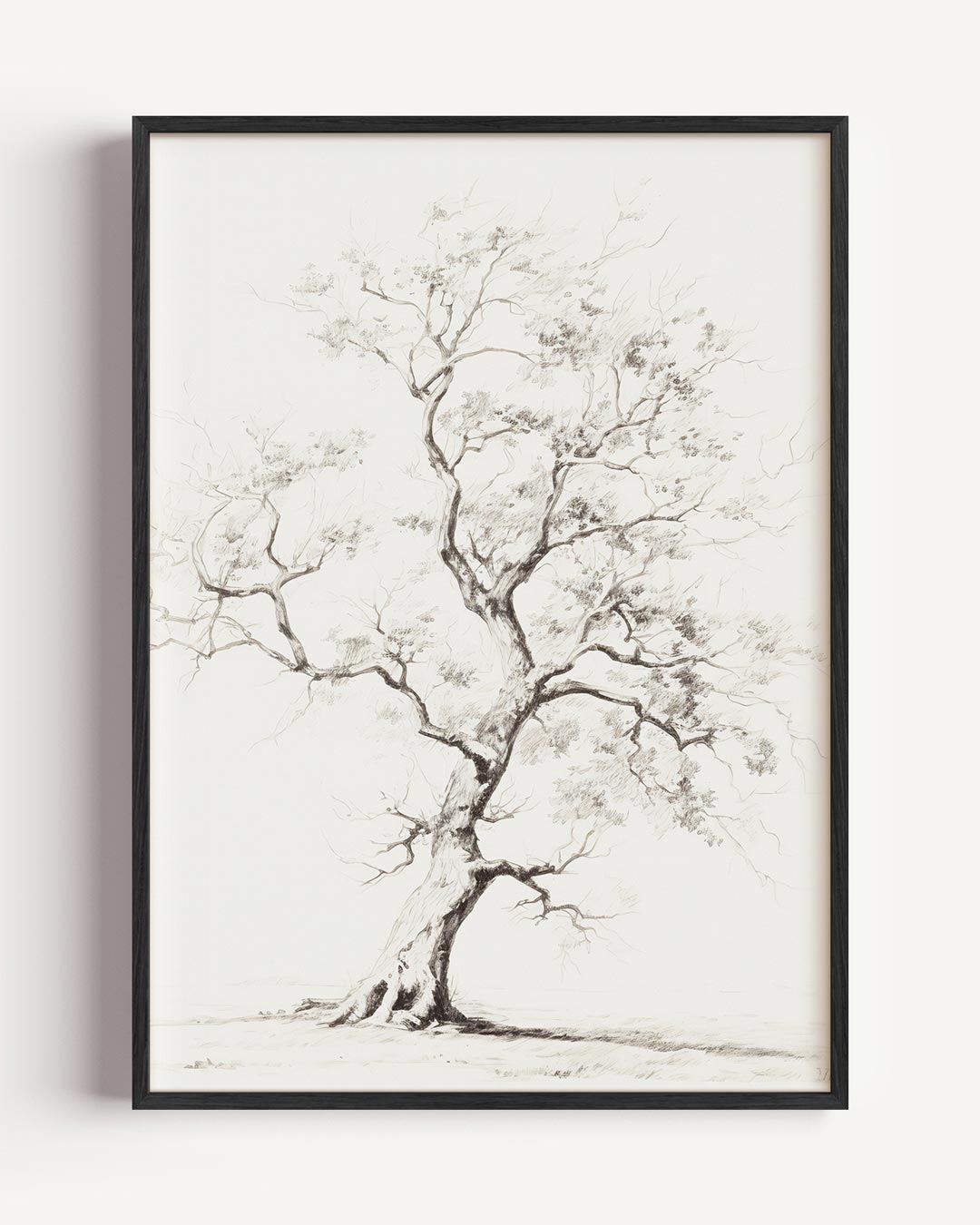 Oude Boom Tekening – vintage portret poster als wanddecoratie