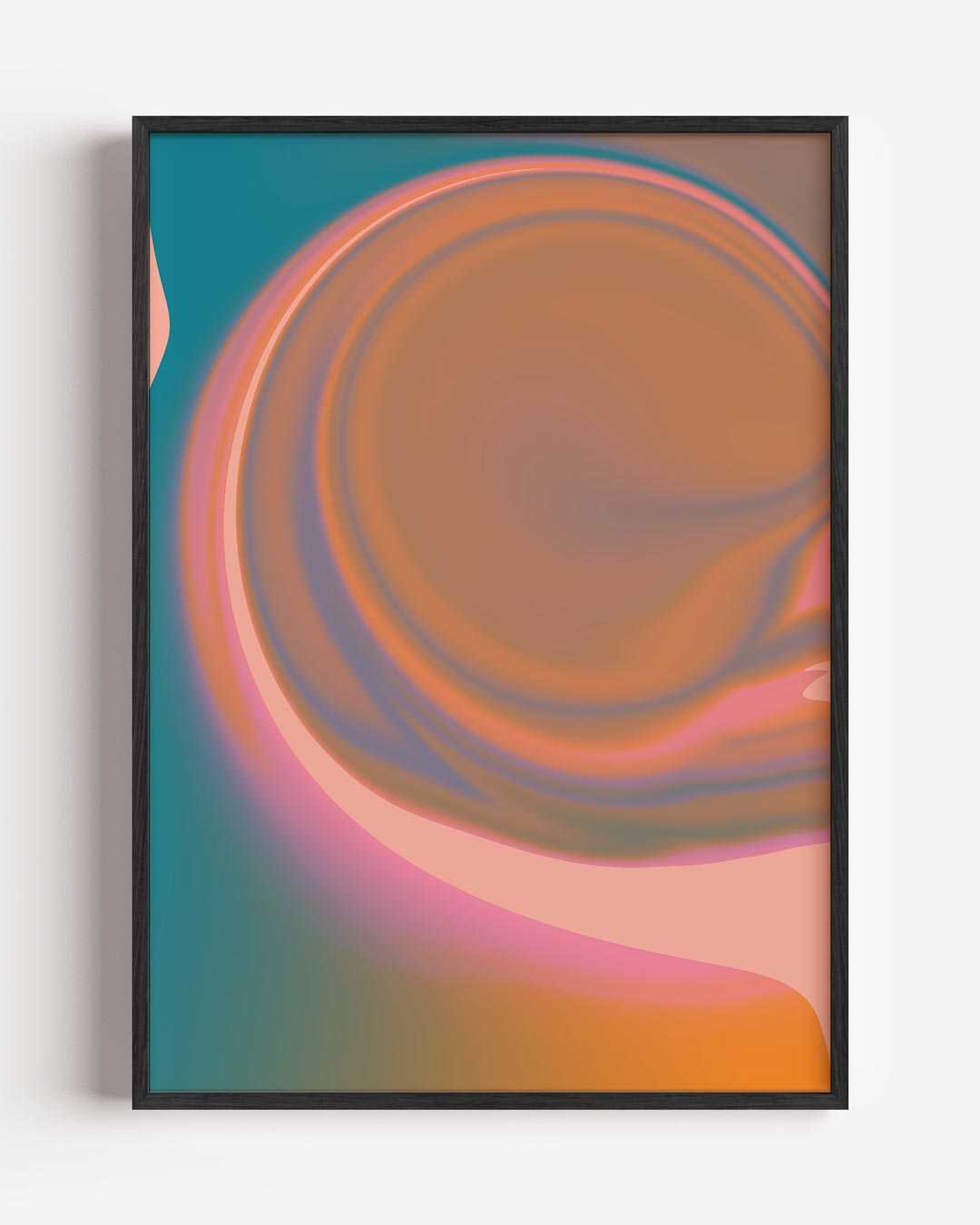 Vloeiende Kleuren Abstracte – kleurrijke abstracte portret poster als wanddecoratie