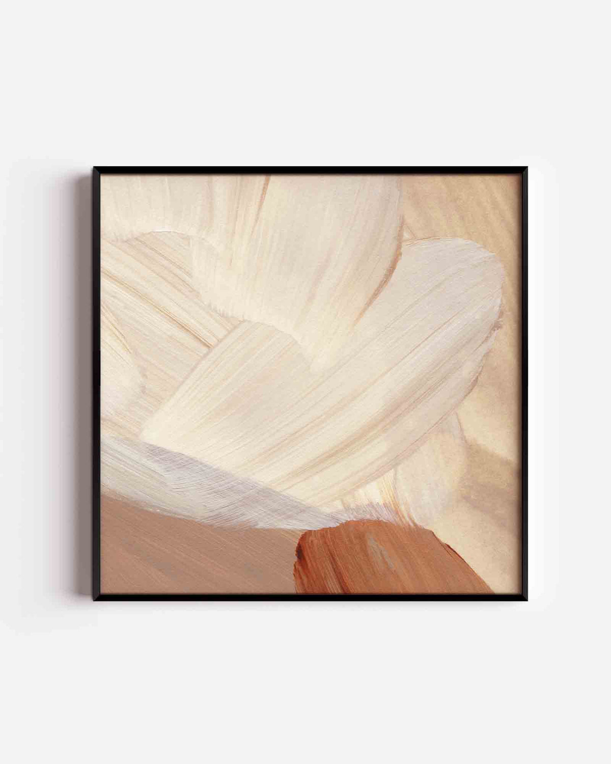 Abstracte penseelstreken – schilderkunst vierkante poster als wanddecoratie