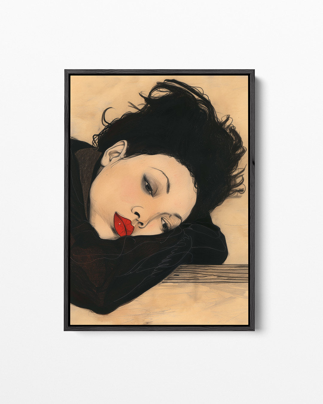 Dromerige vrouw – staand wanddecoratie kunstwerk
