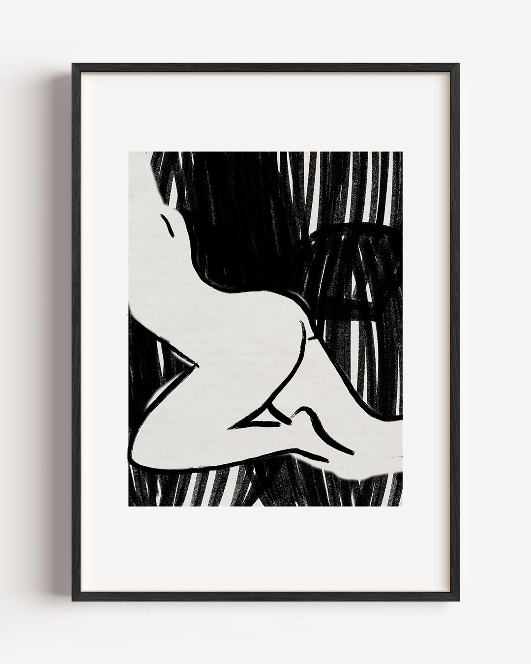 Elegante Silhouet Kunstposter – lijntekening portret poster als wanddecoratie