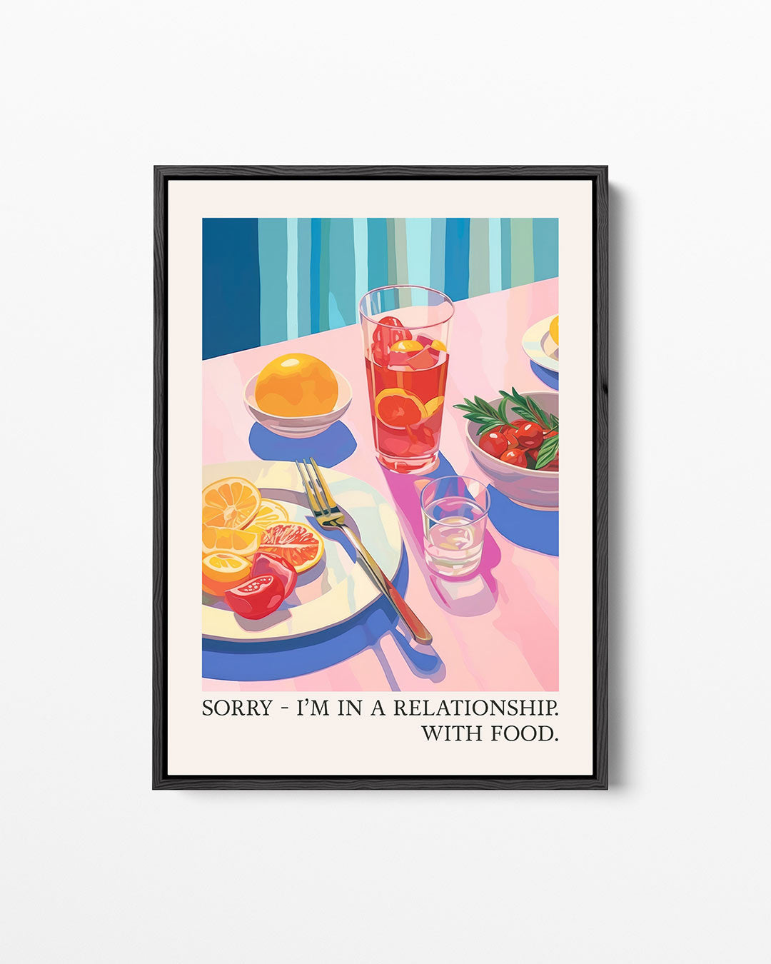Kleurrijk ontbijt tafereel – staand wanddecoratie kunstwerk