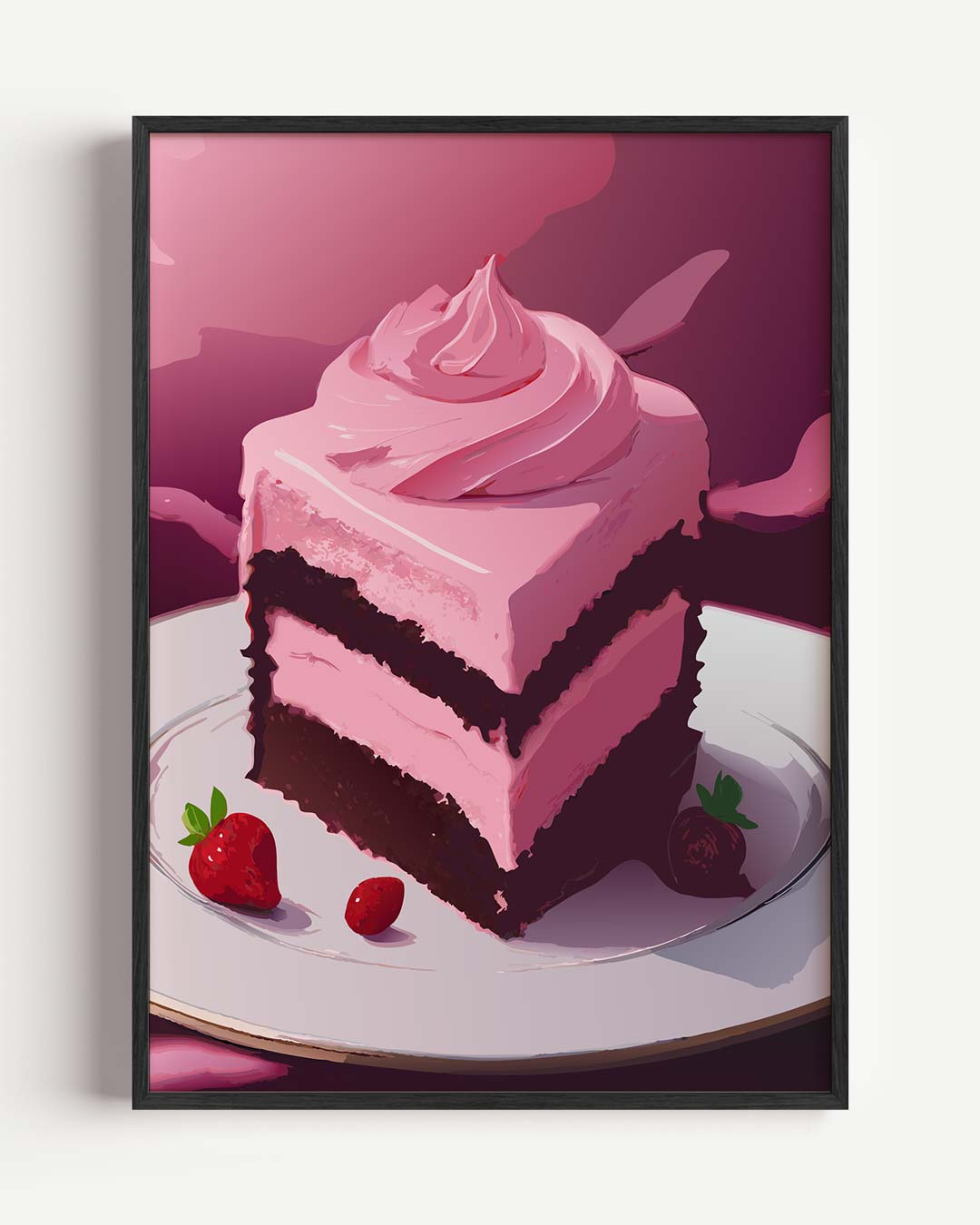 Roze Dessert Verlangen – zomer portret poster als wanddecoratie
