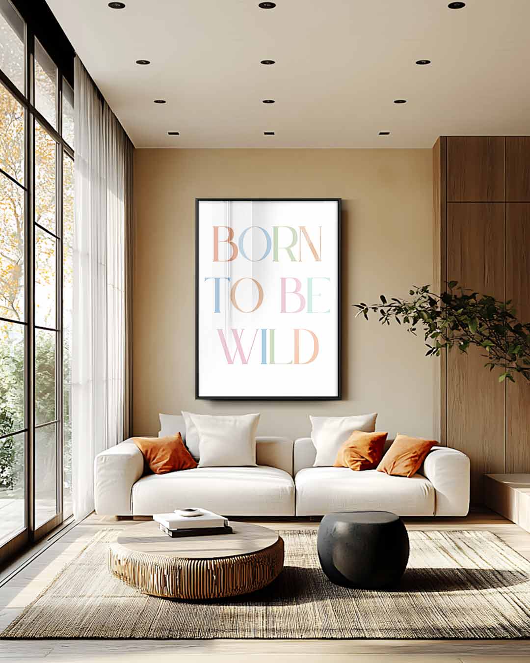 Born to Be Wild – canvas wanddecoratie in portret formaat