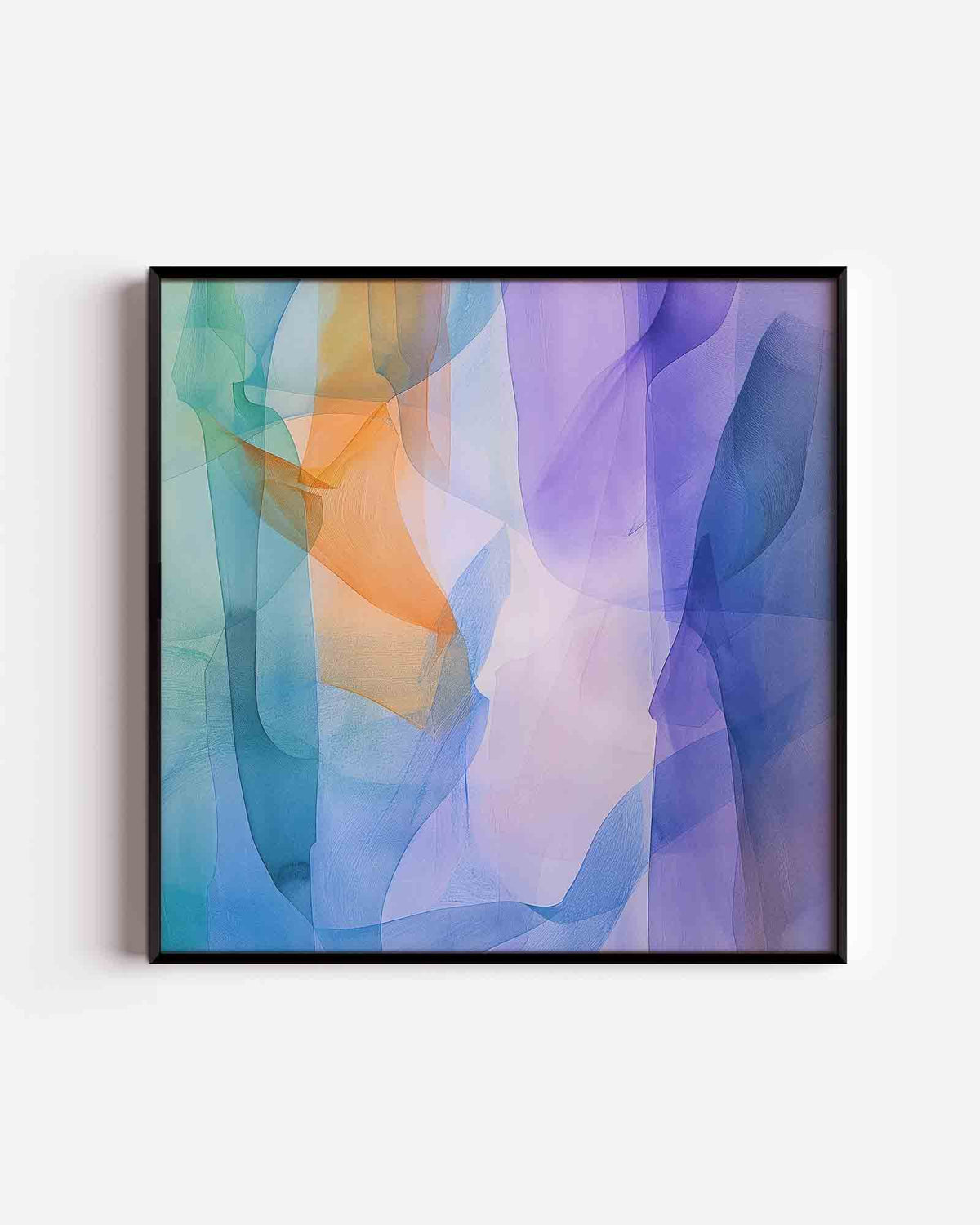 Abstracte vormen – vierkante poster met kleur en vormen als wanddecoratie