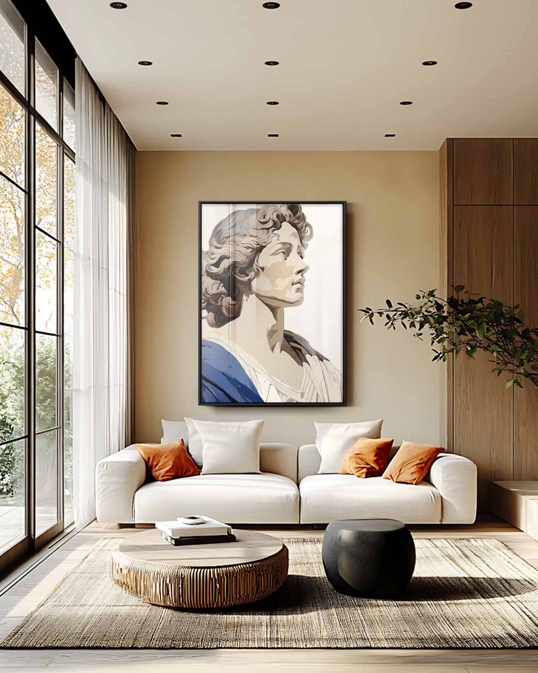 Stijlvolle Klassieke Buste – staand kunstwerk voor modern interieur
