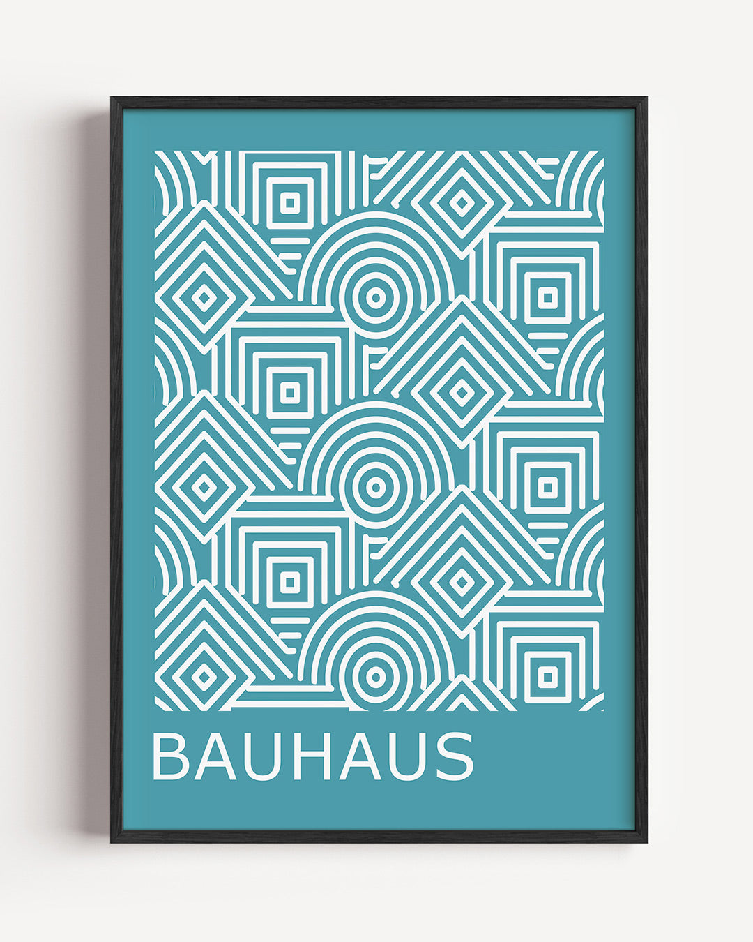 Lijnen en patronen – staande Bauhaus poster als wanddecoratie