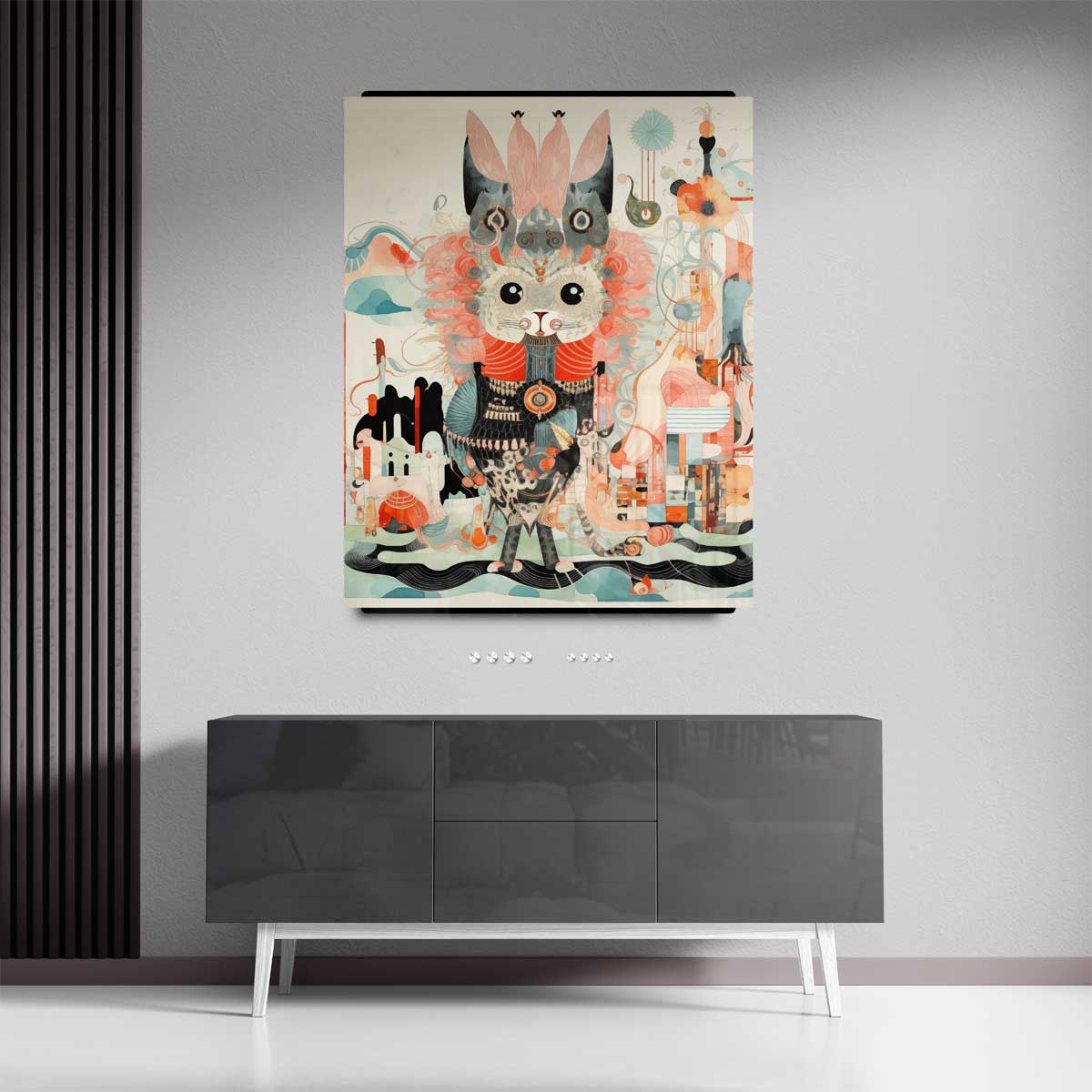 Magische Kat Avontuur – portret wandkunst van WallArtistic