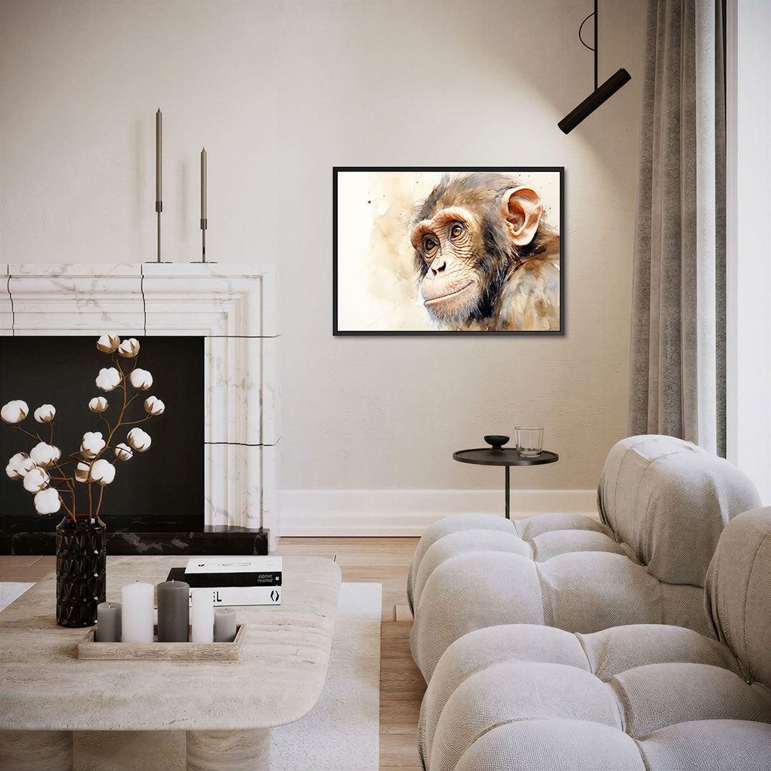 Dromerige aap – Liggende wanddecoratie – liggende wanddecoratie
