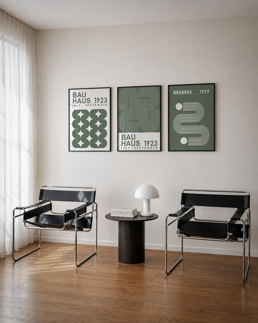 Vorm en ritme posterset – tweede productweergave – deze posterset in drie delen toont een spel van herhalende vormen en