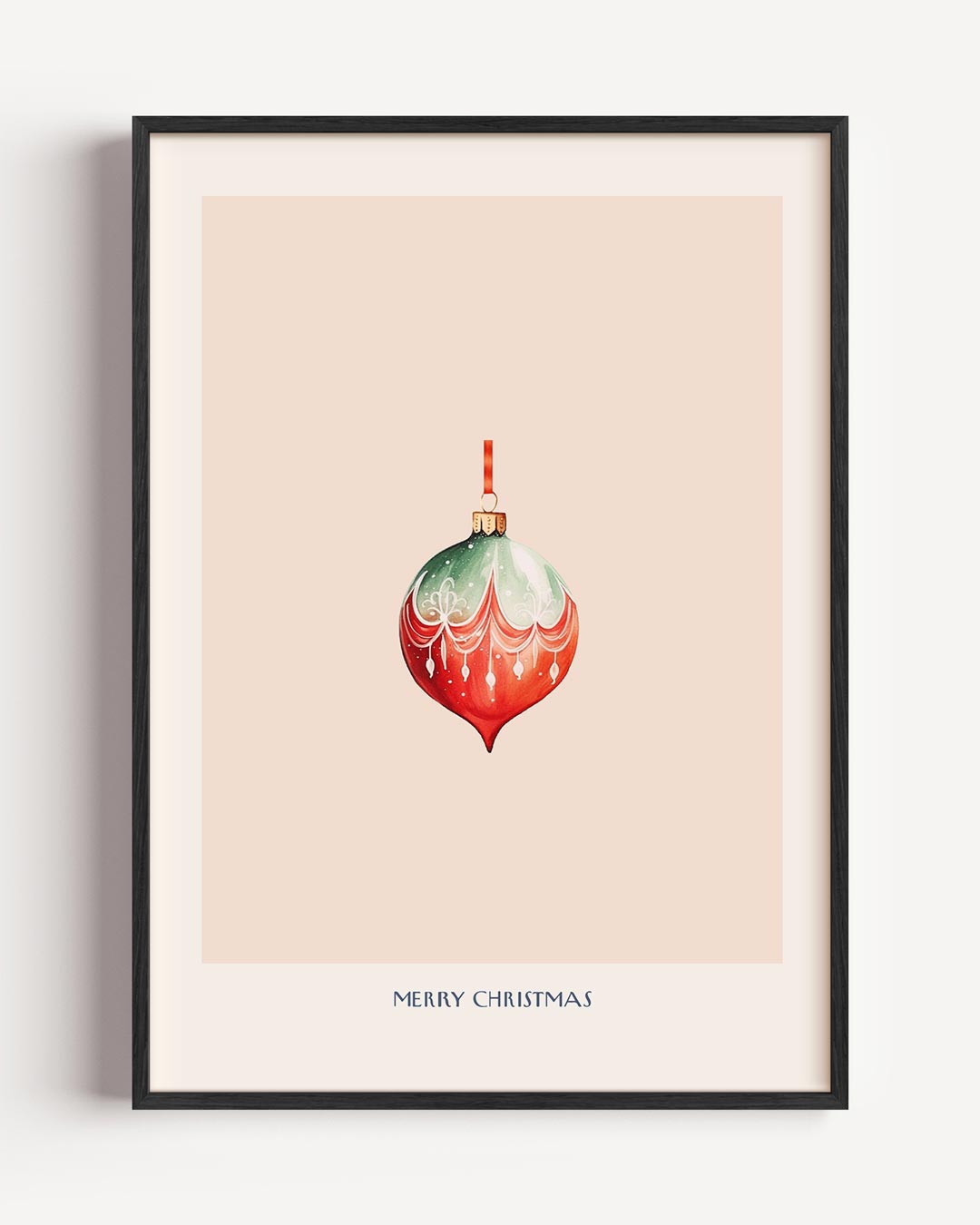 Kerstbal Sfeerposter – kerst portret poster als wanddecoratie