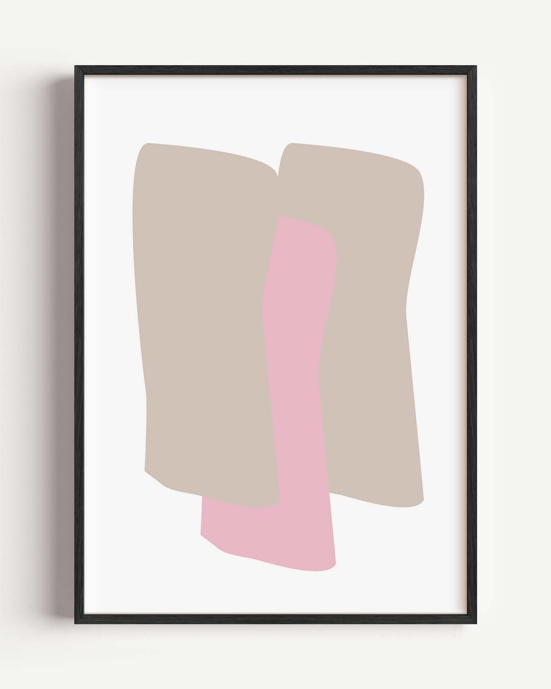 Abstracte Elegantie – kleurrijke abstracte portret poster als wanddecoratie