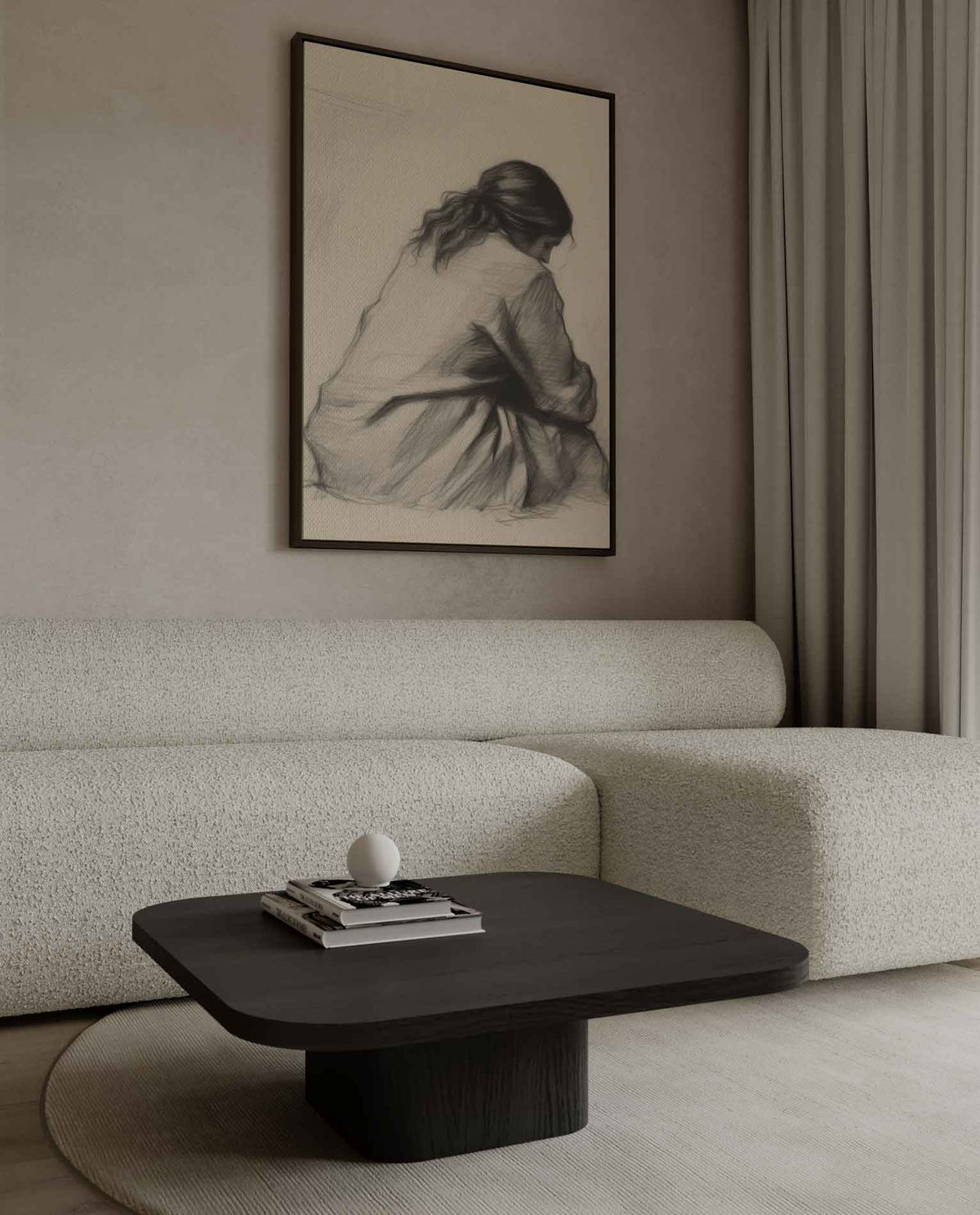 Zachte Stilte – dibond wanddecoratie in staand formaat