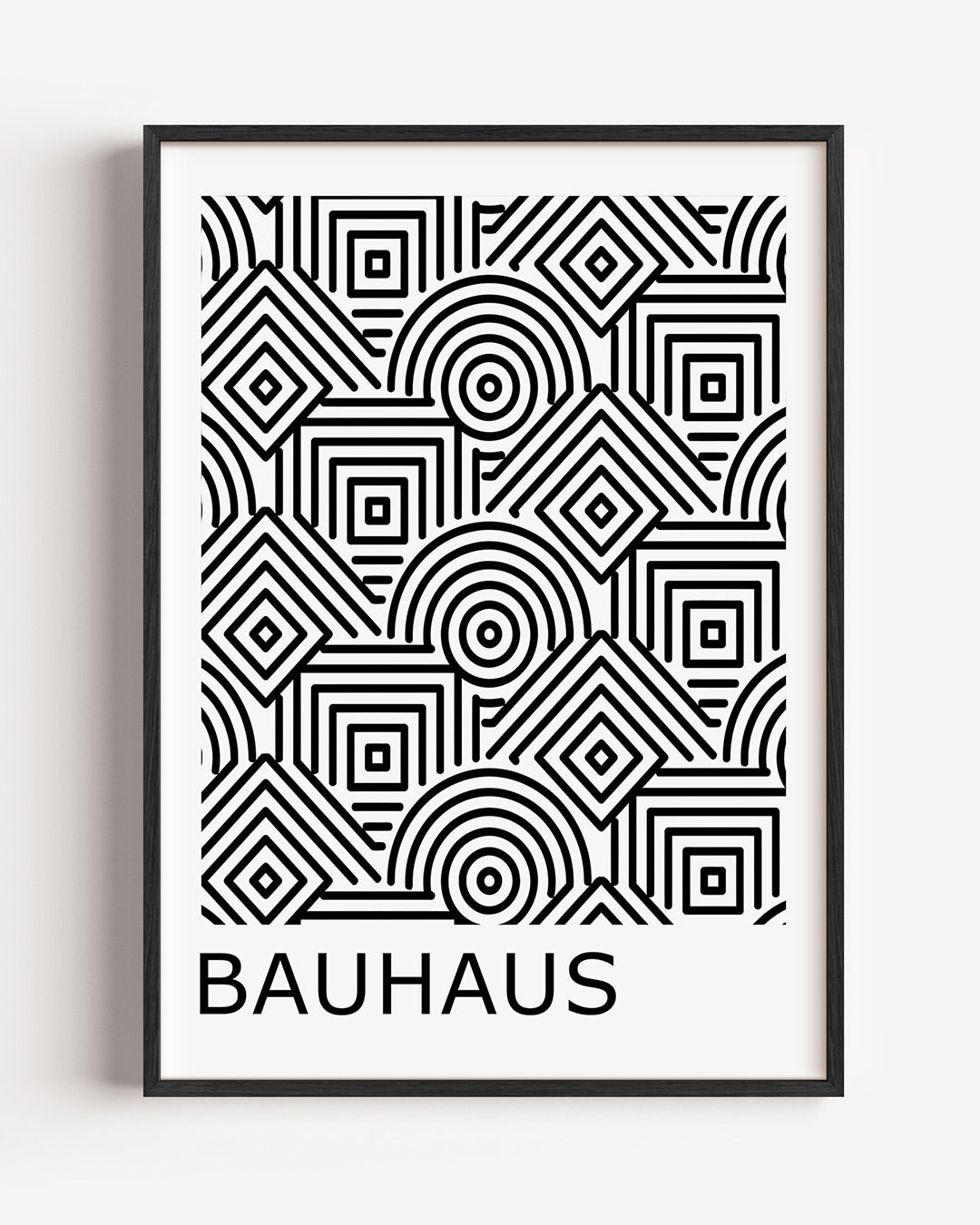 Lijnen en patronen – staande Bauhaus poster als wanddecoratie