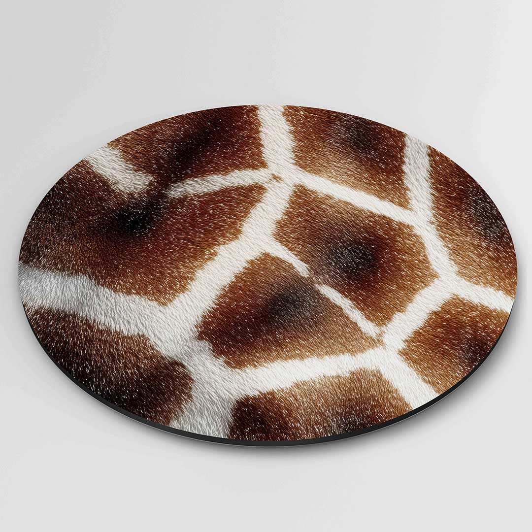 Bruine vlekken – ronde safari wanddecoratie van WallArtistic