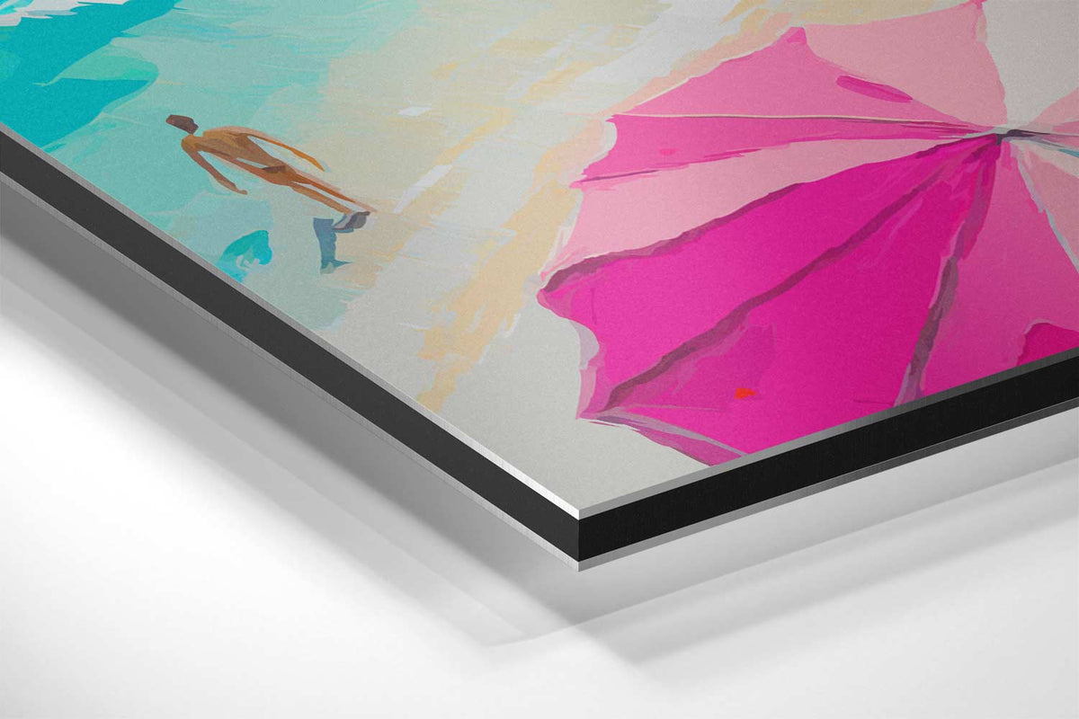 Zonnige Stranddag – canvas kunstwerk als wanddecoratie
