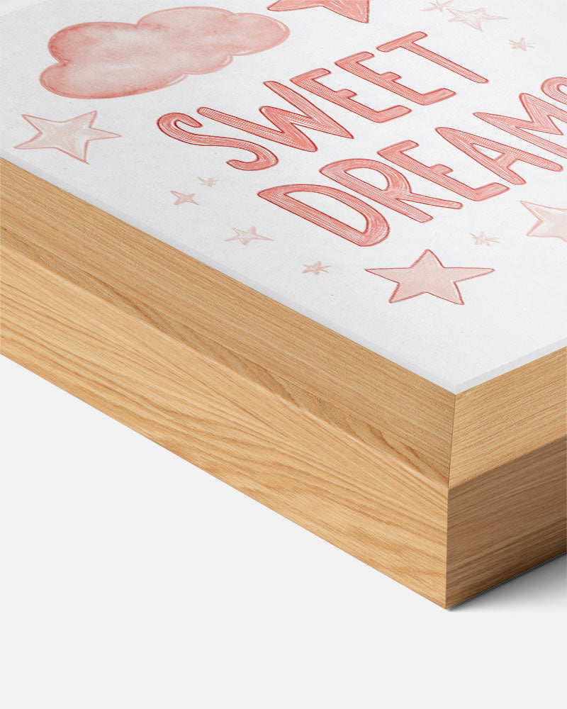 Sweet Dreams Slaapkamerposter – kids poster als vrolijke staande wanddecoratie
