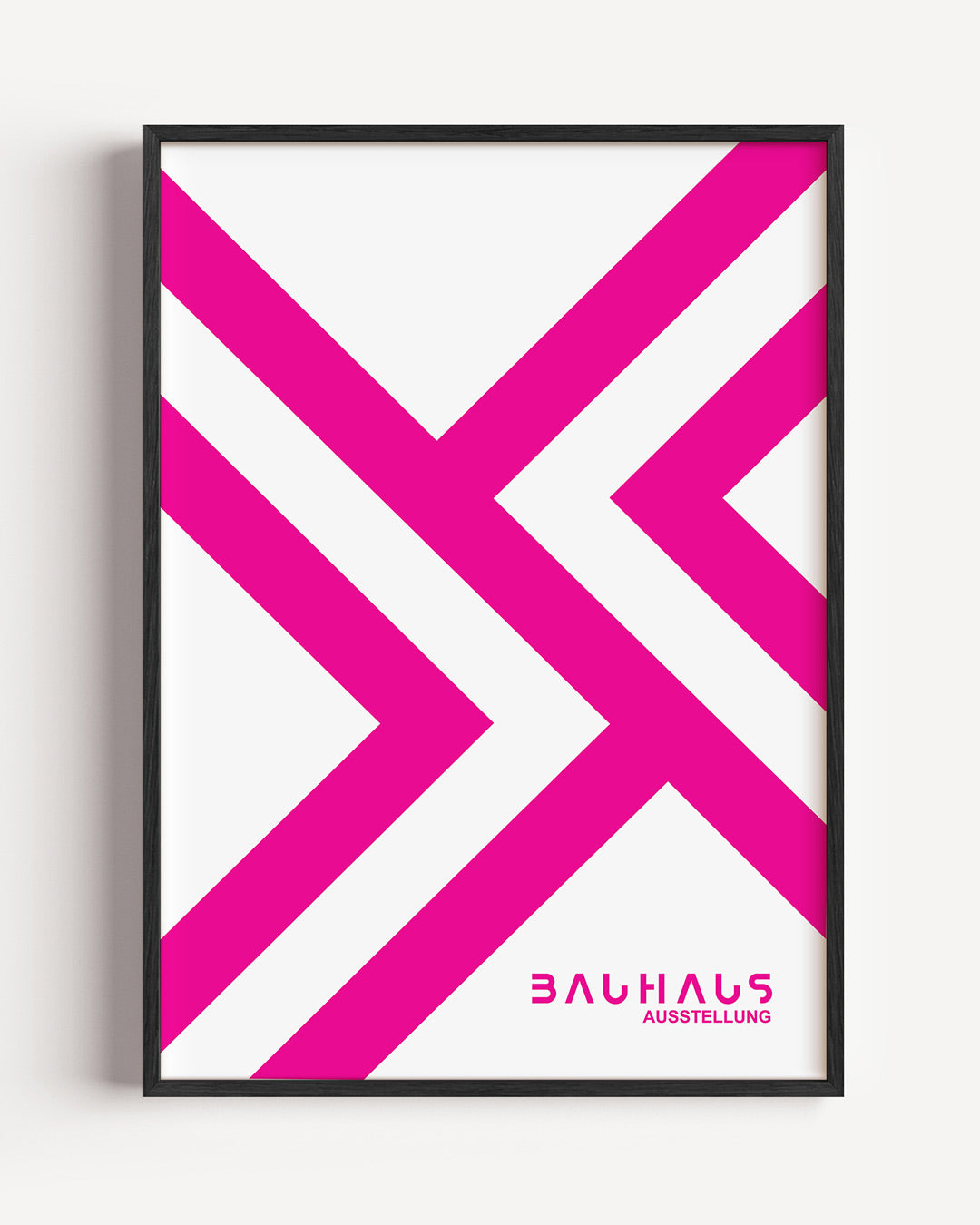 Lijnenspel en kleur – staande Bauhaus poster als wanddecoratie