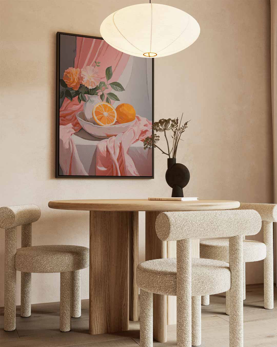 Sfeervolle Stilleven Met Citrus – staande wandkunst voor woonkamer of interieur