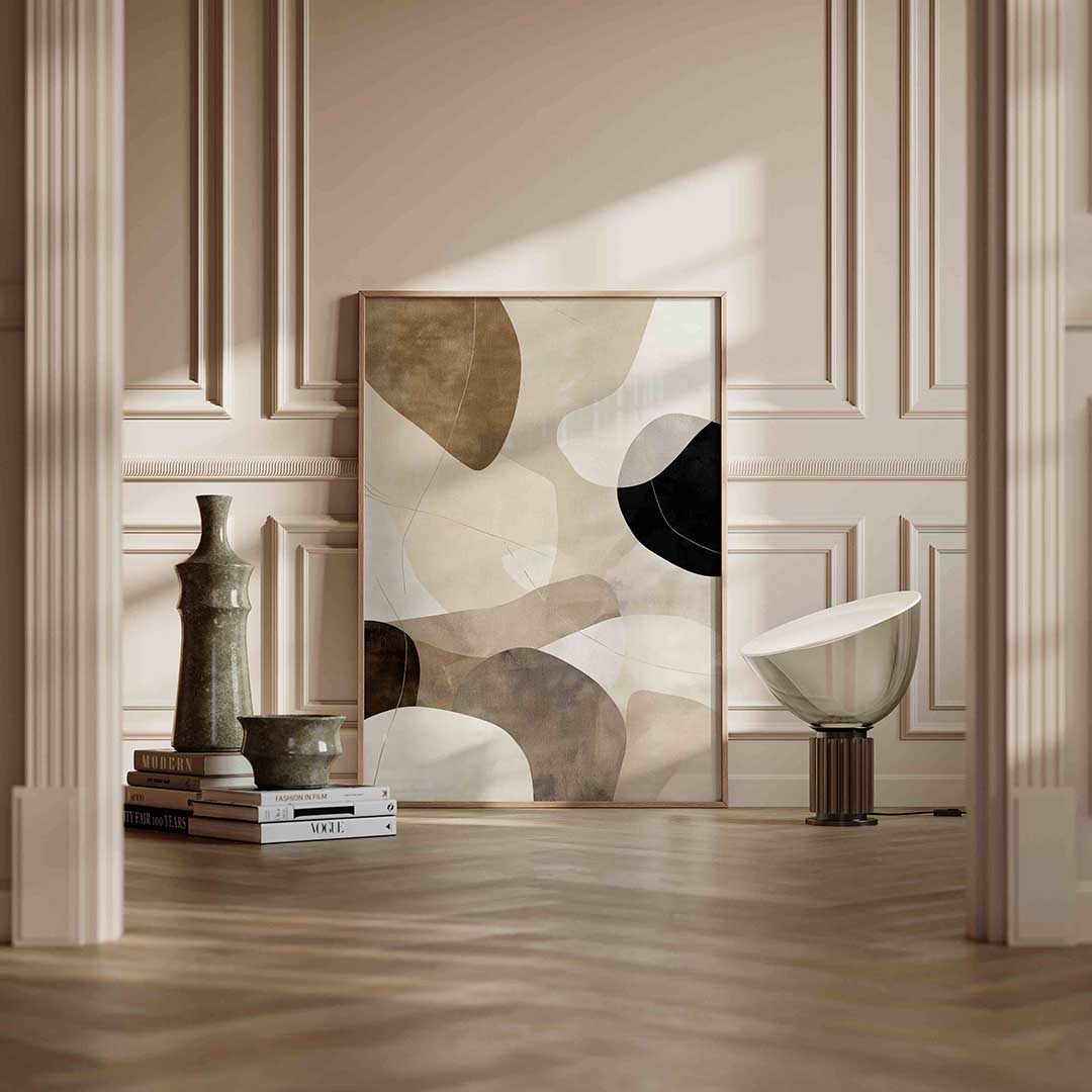 Abstracte vormen – staande abstracte wanddecoratie van WallArtistic