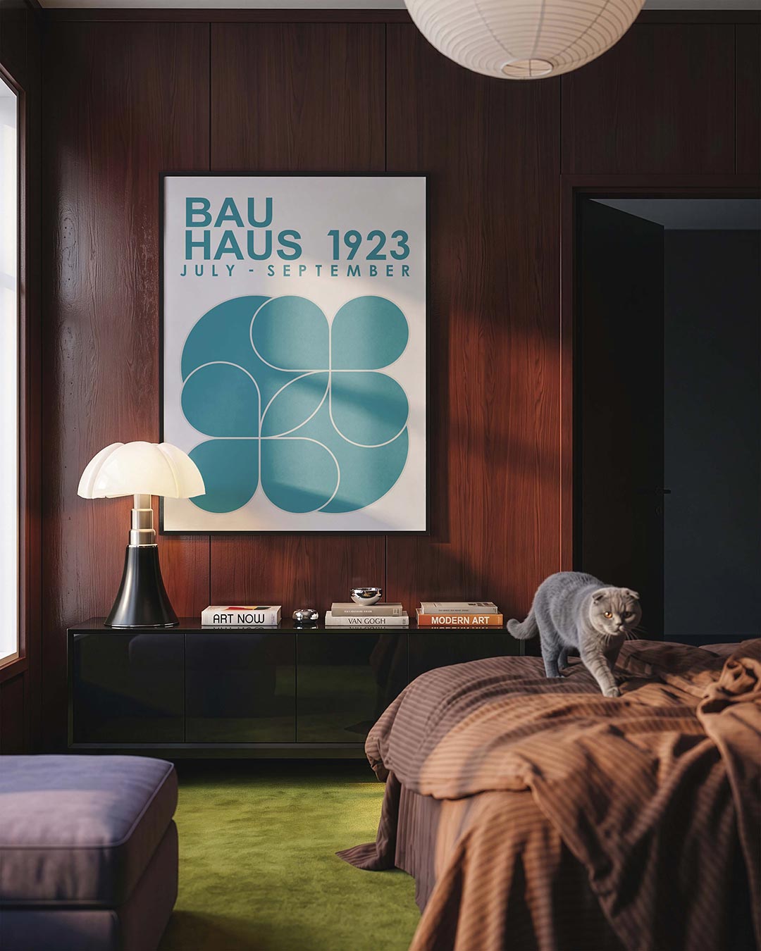 Vormen en vlakken – geometrische Bauhaus poster in staand formaat