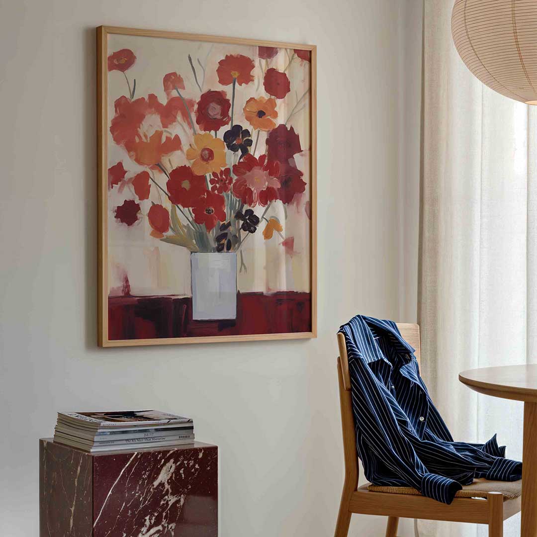 Bloemen in vaas – bloemen poster in staand formaat