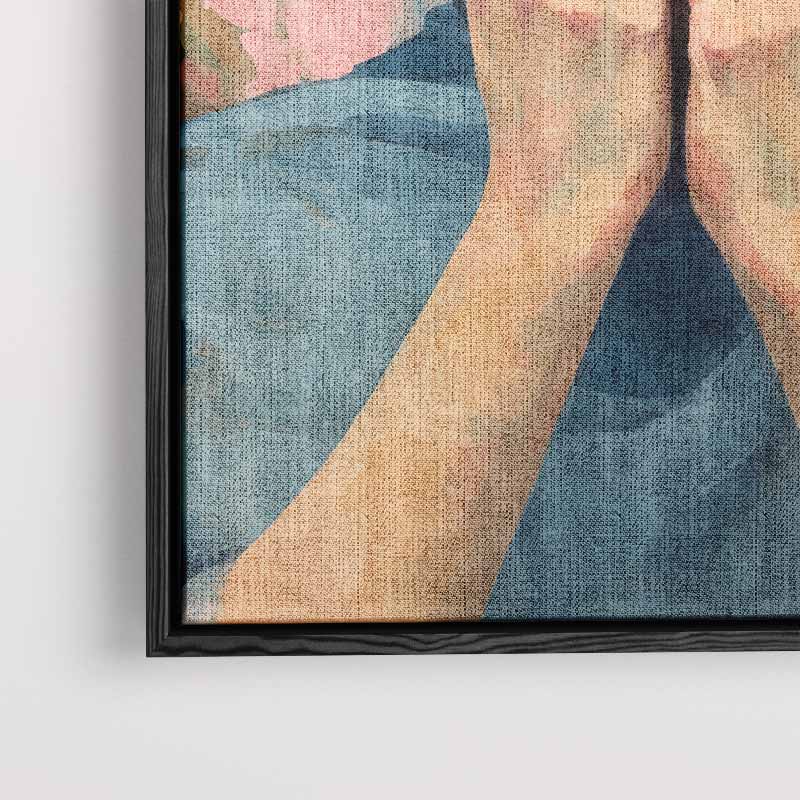 Bloemige Mystiek – modern portret kunstwerk van WallArtistic