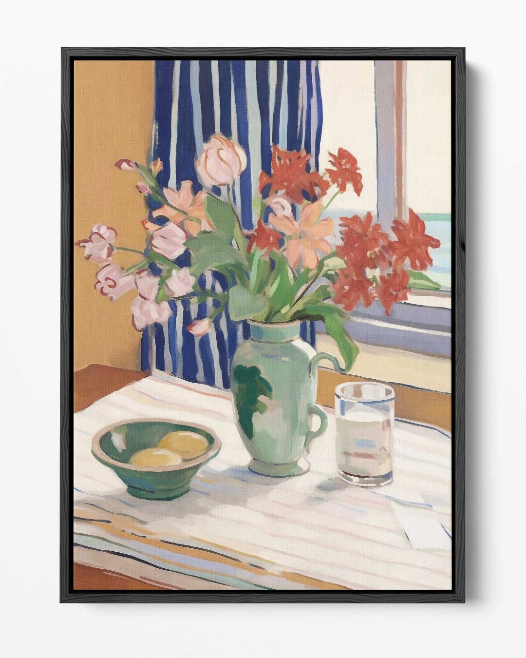 Tijdloze Bloemsymfonie – portret kunstwerk als wanddecoratie