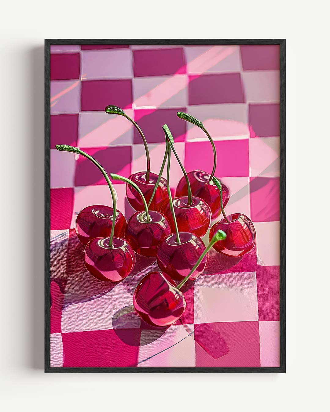 Sensationele Kersen Pop Art – keuken portret poster als wanddecoratie