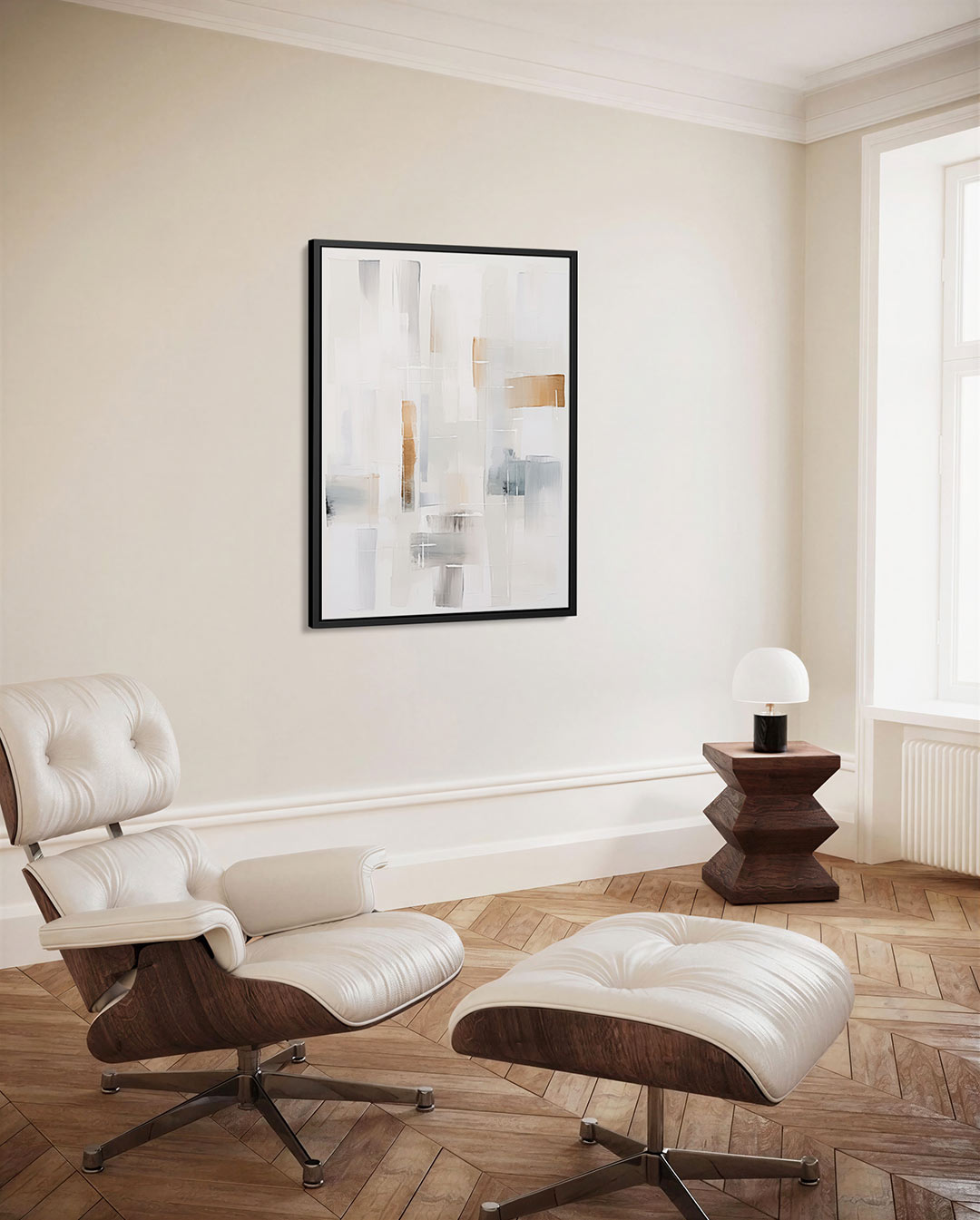 Gelaagde compositie – staand wanddecoratie kunstwerk