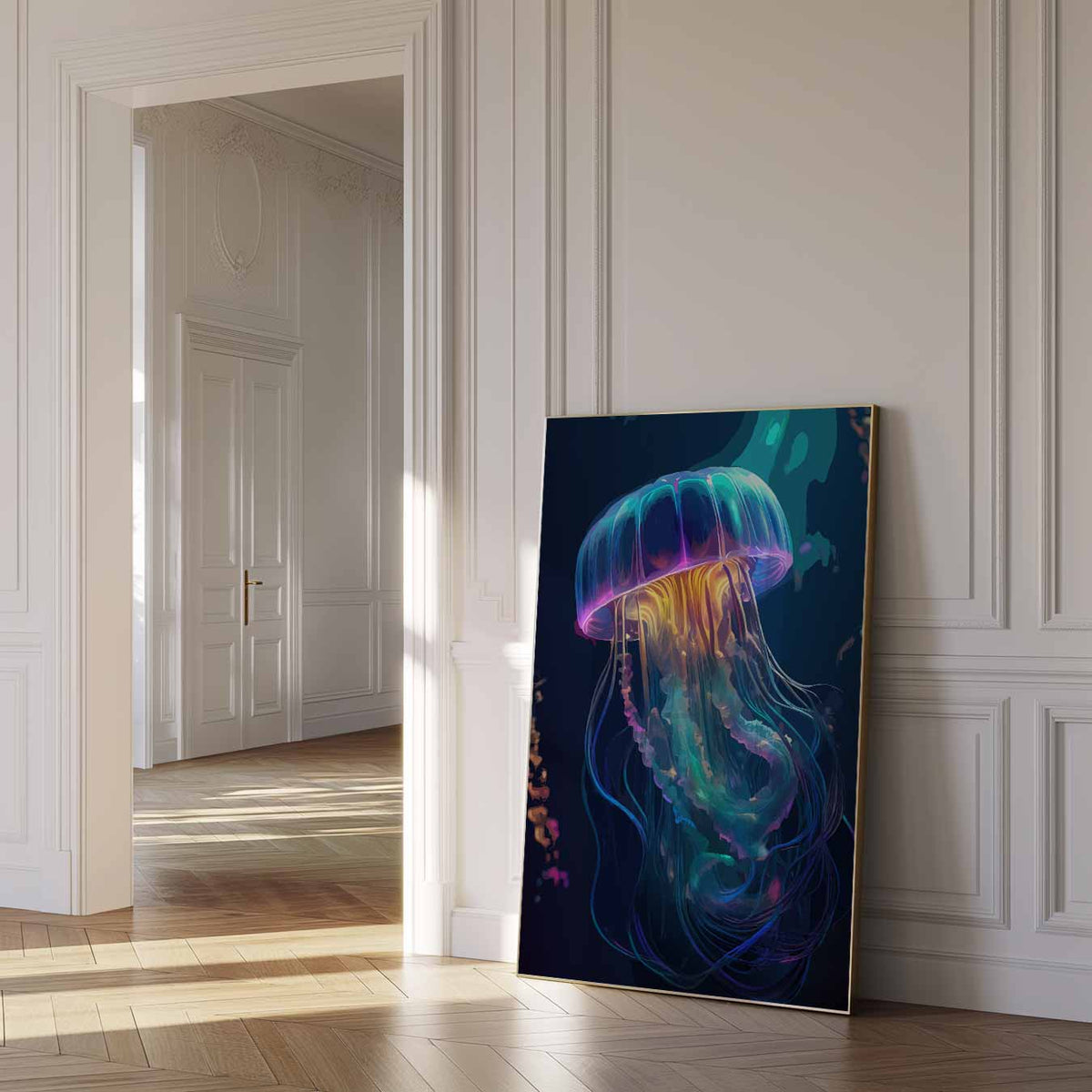 Magische Kwal – dierenposter als moderne staande wanddecoratie