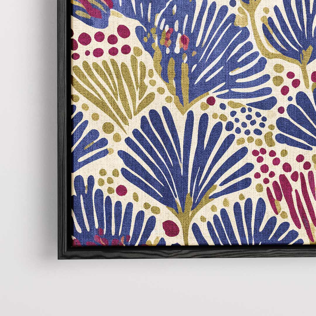 Boho bladerenpatroon – dibond kunstwerk als wanddecoratie
