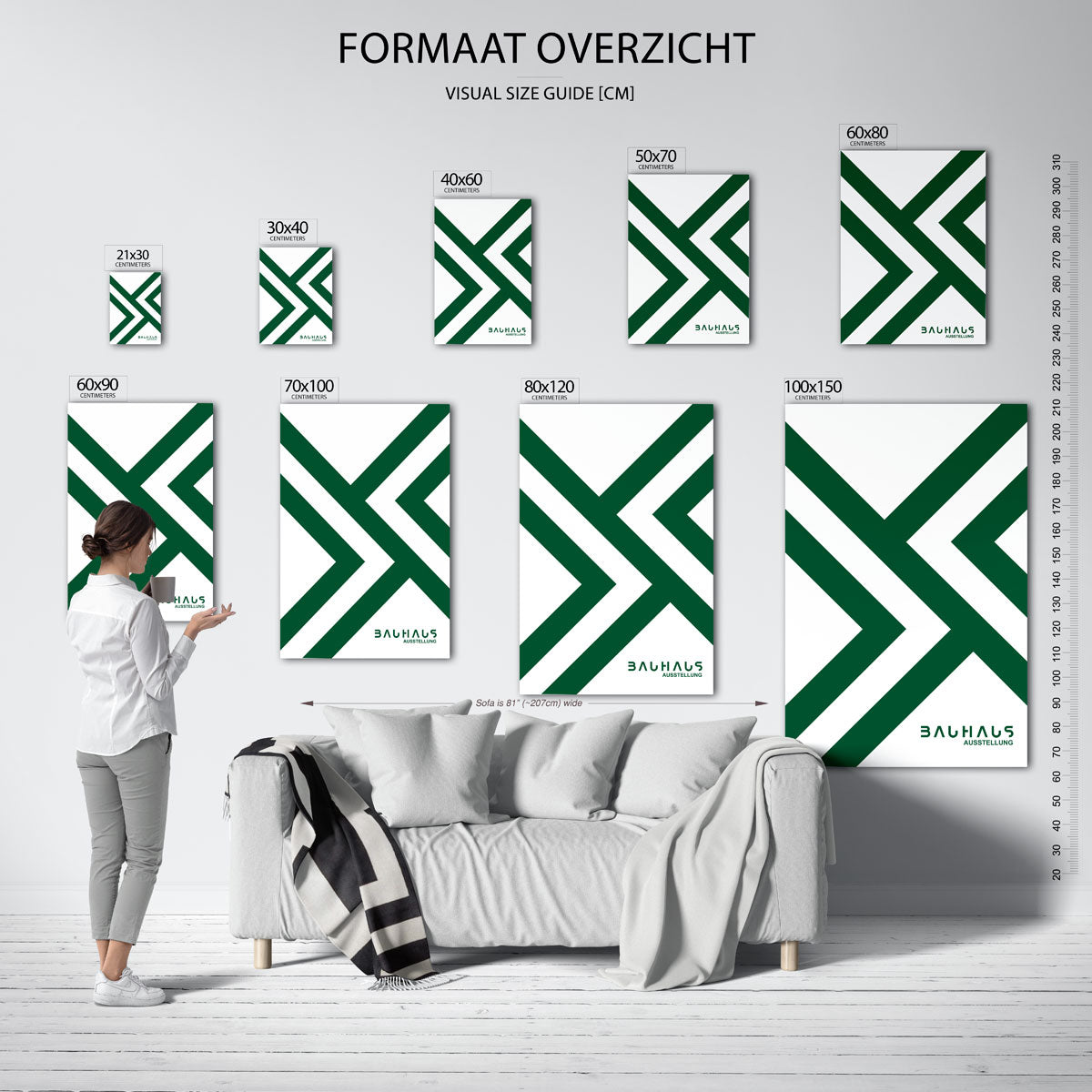  – Bauhaus poster als moderne geometrische wanddecoratie