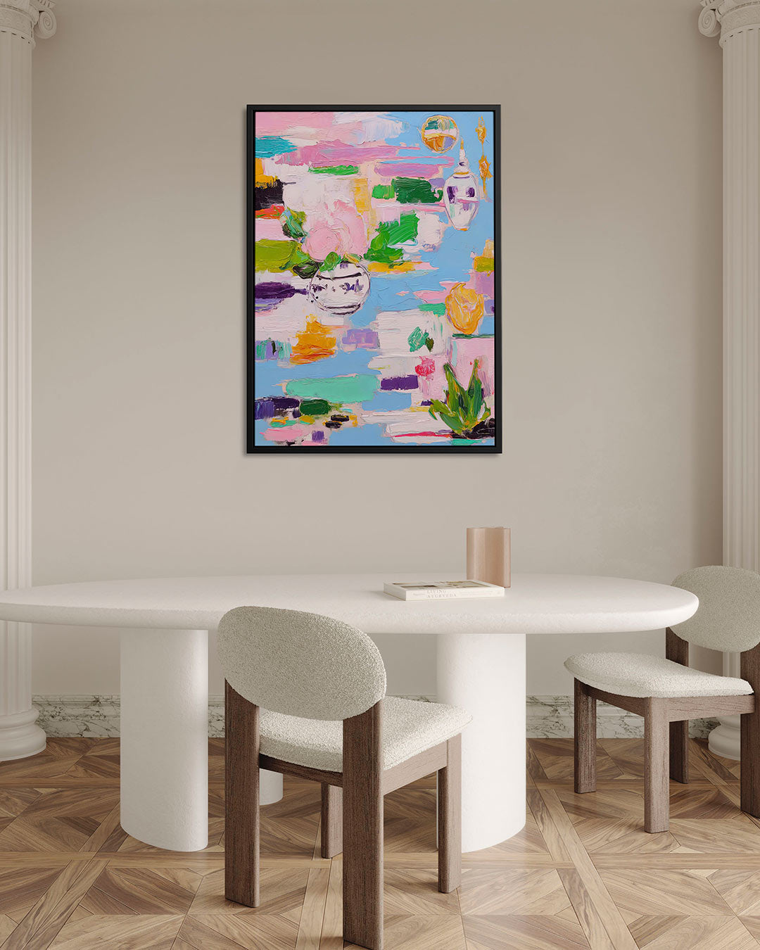 Kleurrijke bloemvormen – alternatieve weergave van het kunstwerk