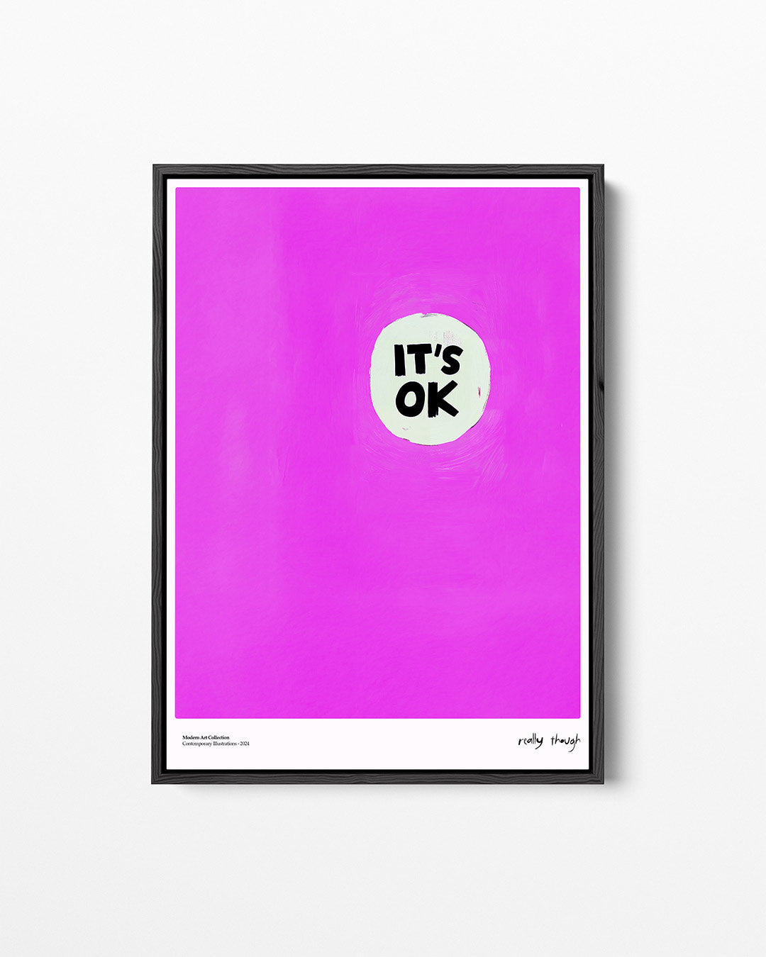 Roze cirkeltekst – staand wanddecoratie kunstwerk