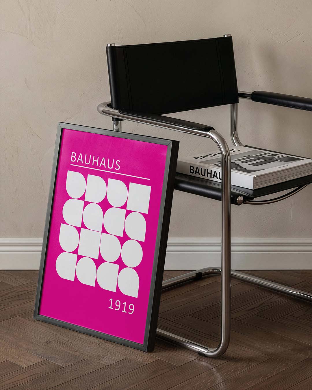  – staande Bauhaus poster voor aan de muur
