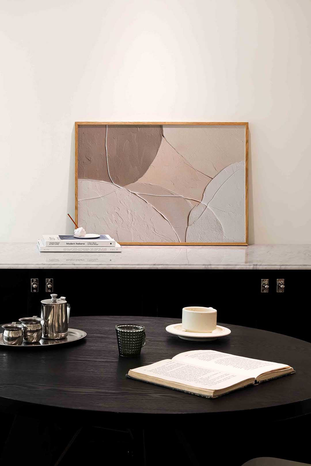 Abstracte vormen – abstracte poster in liggend formaat